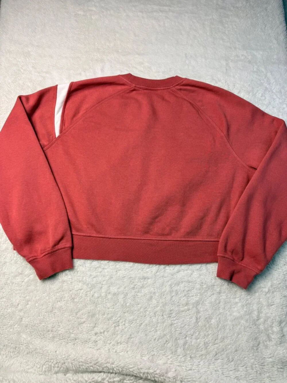 Nike Sportswear Swoosh Fleece Crew Sweatshirt Women's XL Pink Coral